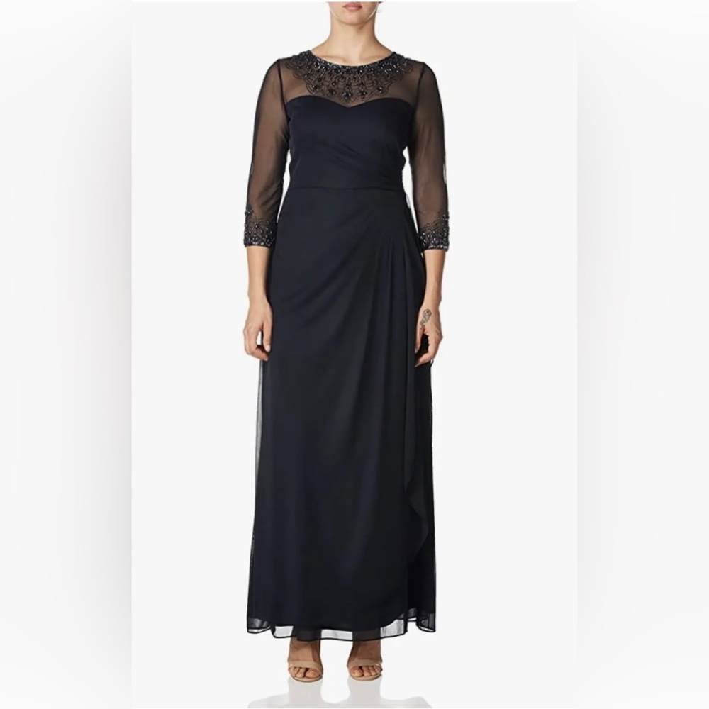 Alex evenings  beautiful Navy Blue Mother of the bride/ groom Dress